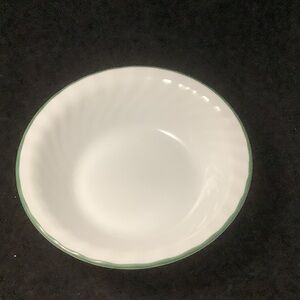 Corelle Callaway White Bowl with Green Accent